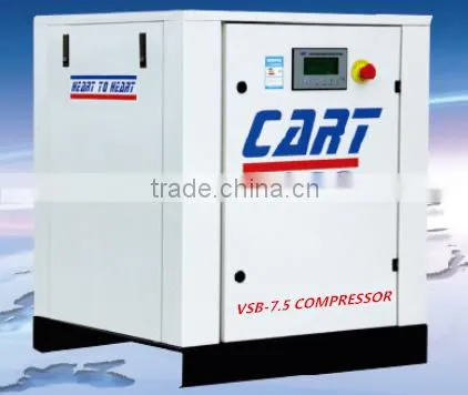 Variable frequency screw air compressor 5.5KW 7.5HP belt drive high efficiency industrial machine