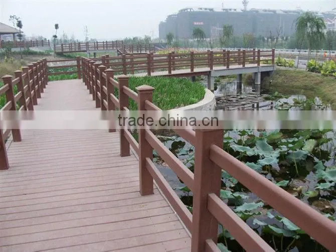 100X100mm modern european standard wpc garden railing