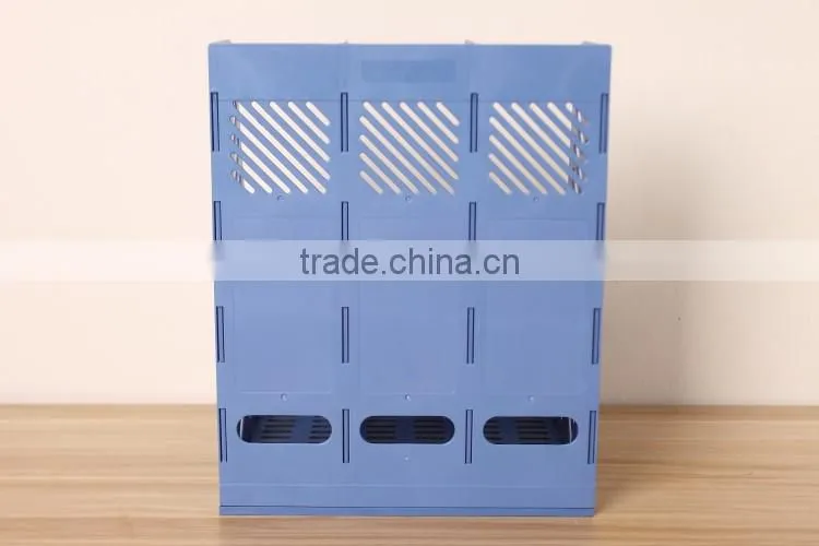 Logo print design Plastic material foldable display rack assemble Magazine Shelf