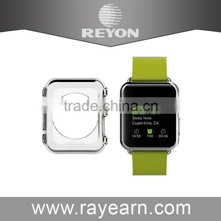 2015 new transparent soft TPU case for apple smart watch