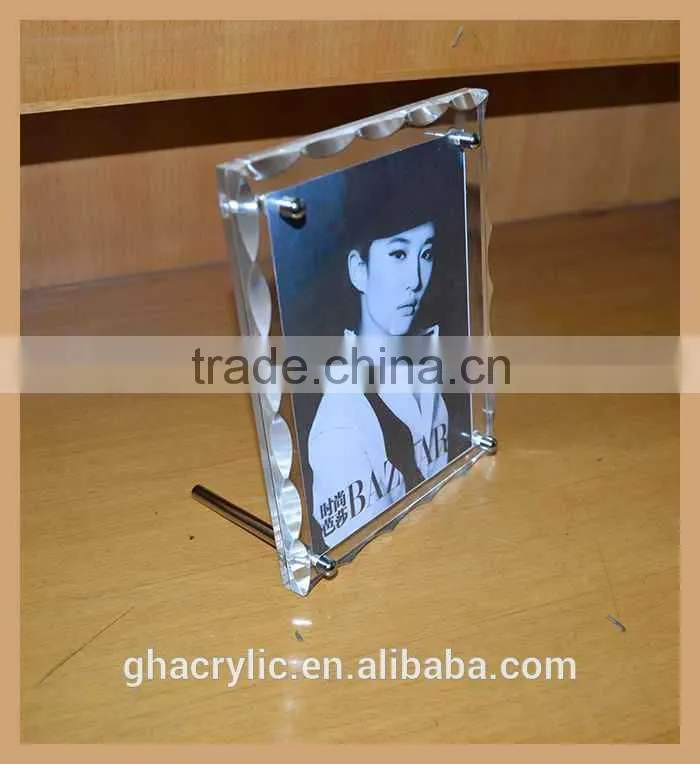 GH-P0030 professional manufacturer simple style plexiglass picture plastic photo frame photo frame