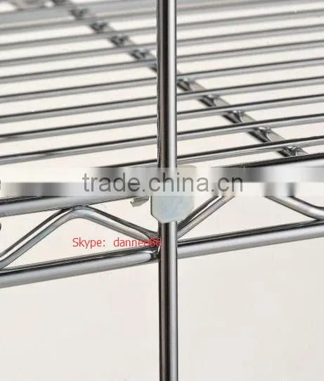 Three Sided 4 Shelf Cart 18"D x 36"W x 69"High with Rods and Tabs