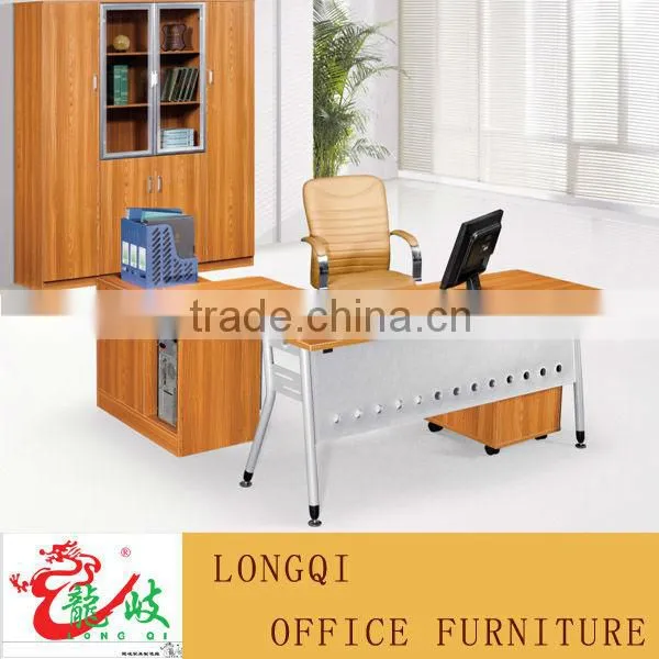 fashion modern simple stainless steel frame with three drawer cabinet with wheel computer desk clerk desk secretary office table