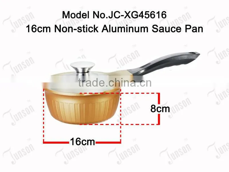 Induction Cooking Non-stick Coating Sauce Pan/16cm Non-stick Aluminum Sauce Pan with Lid