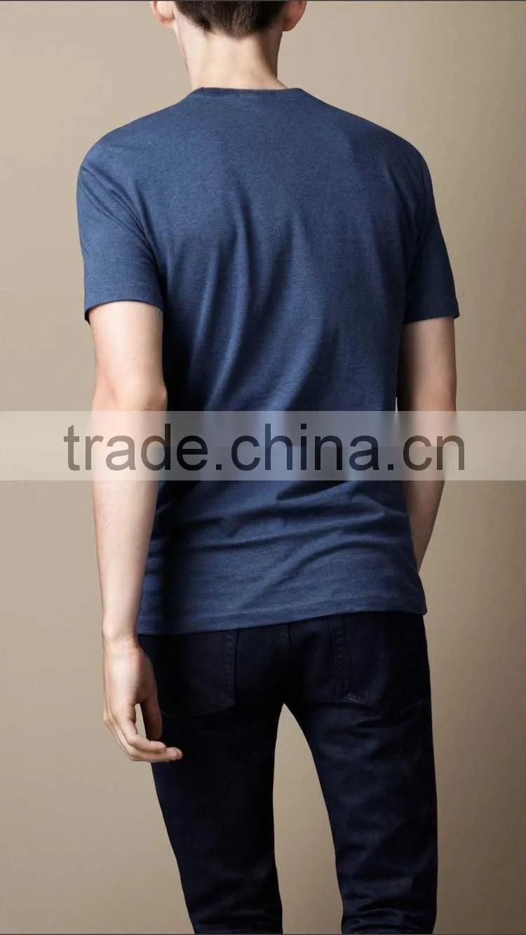 Customised 180gsm 100% Cotton O-neck Long Sleeves T Shirt For Men