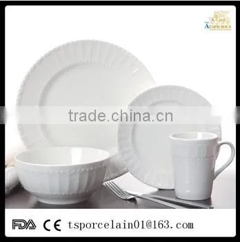 embossed new bone china America market new design tableware