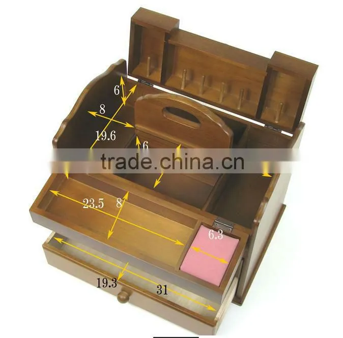 family wood sewing box