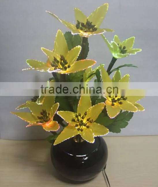 LED Optical fiber optic color changing flower light for Occasion
