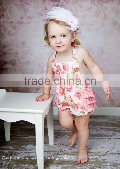 2015 Hot sale gingham seersucker Ruffle shirt for USA Children Blouses