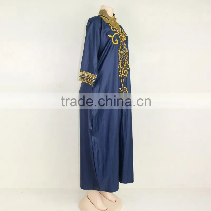 NEW African Women blue dashiki traditional dress 2 pocket