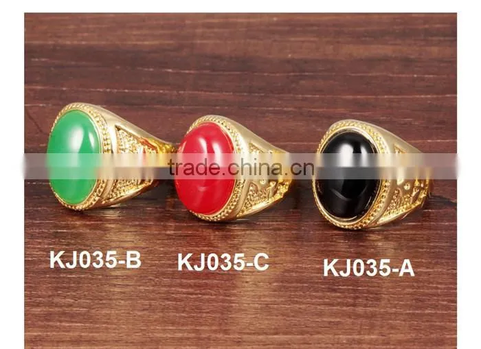 copper gold plated jewelry stone agate ring model woman