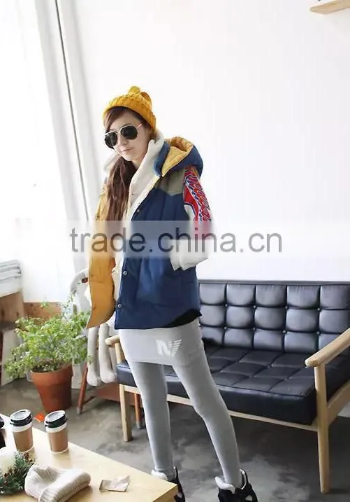 Vest female models fall and winter clothes thick cotton vest waistcoat jacket stitching quilted vest vest Hoodie