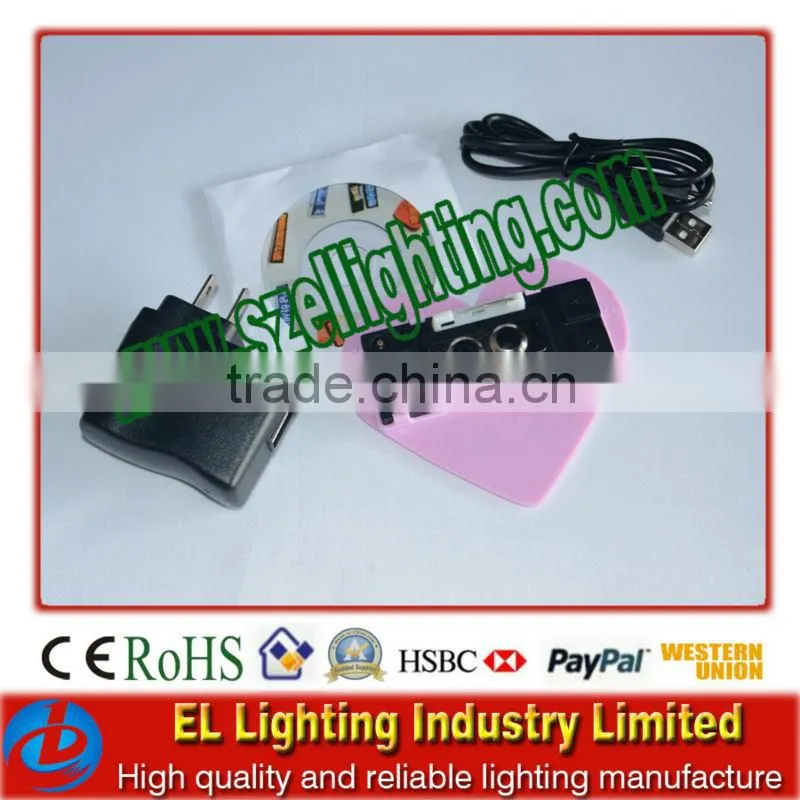 LED name Badge,heart-shaped led badge