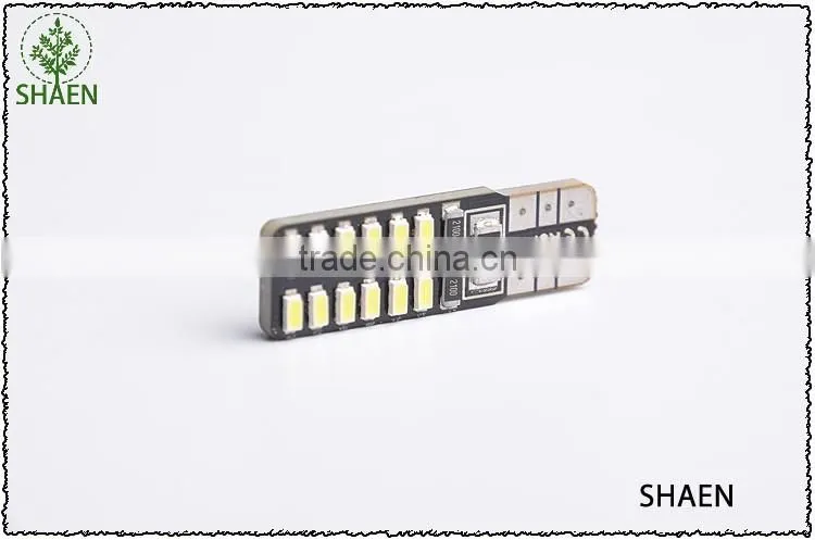 SHAEN New type 20W 3014 24SMD white/yellow/red T10 Auto led light