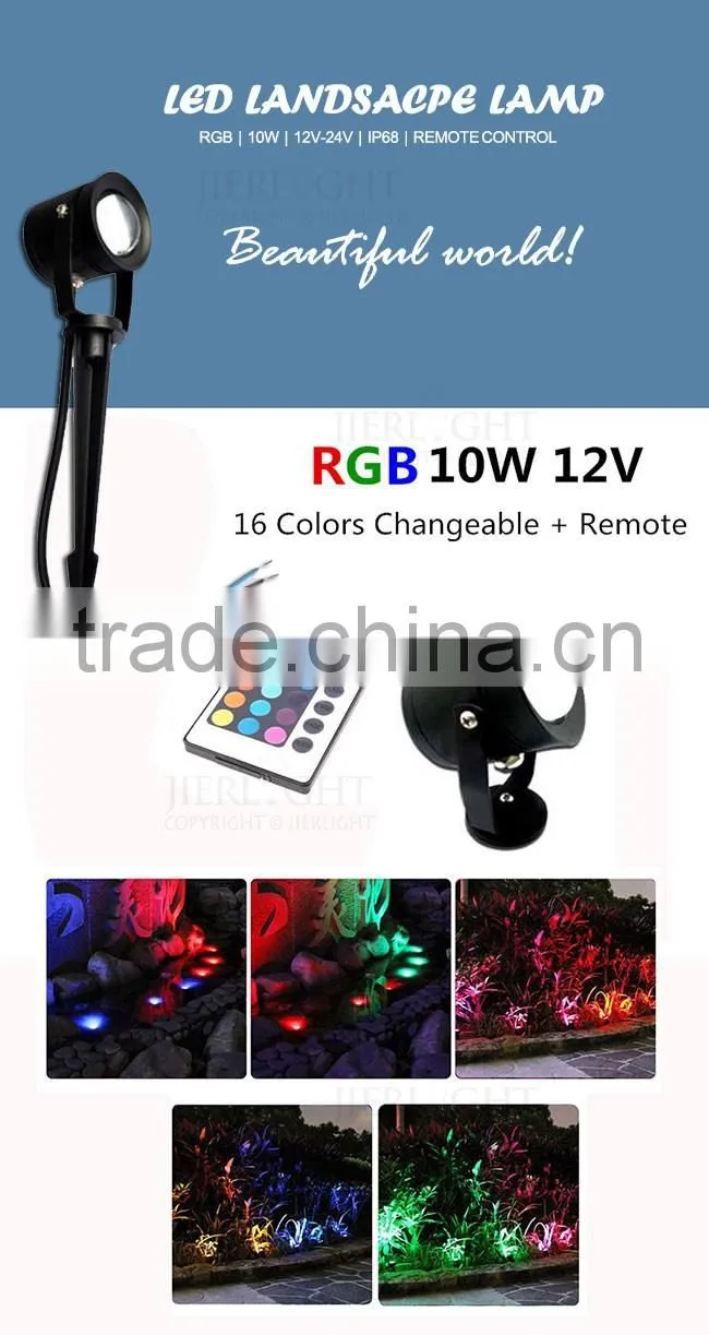 Led landscape light,10w IP68 RGB 3 years warrenty landscape light
