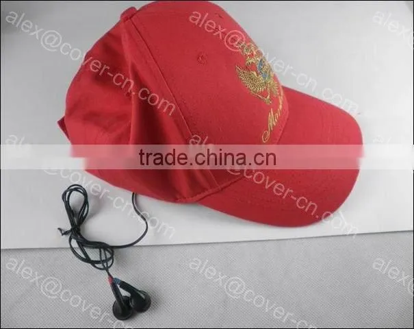 FM+AM Radio caps /Mp3 hats for 2014 world cup with custom logo