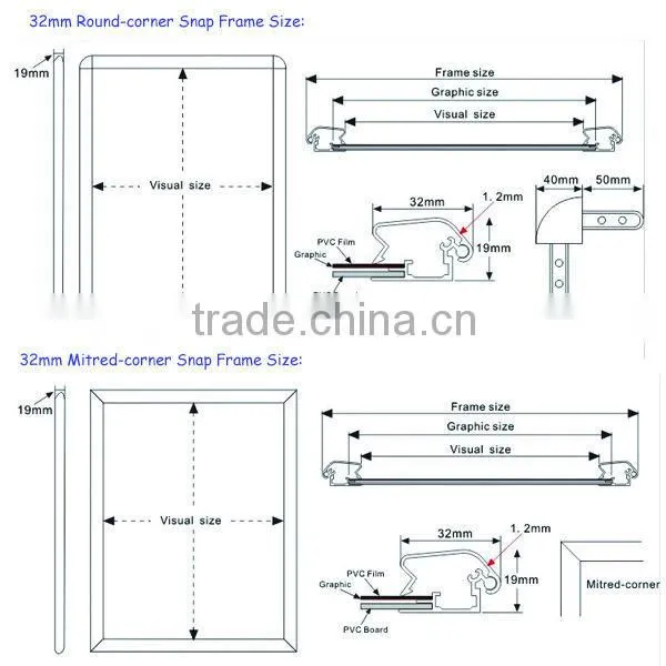 A1 A2 A3 A4 economic aluminum photo frames