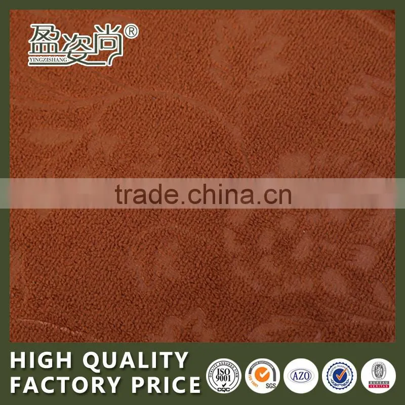 High quality good handing yarn dyed velvet face towel 100% cotton China towel hot face towel