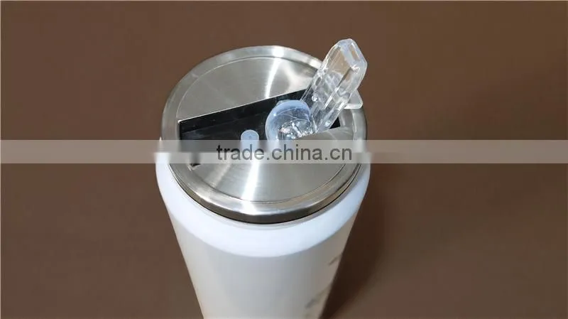 2015 Eco-friendly stainless steel cola can vacuum flask with straw