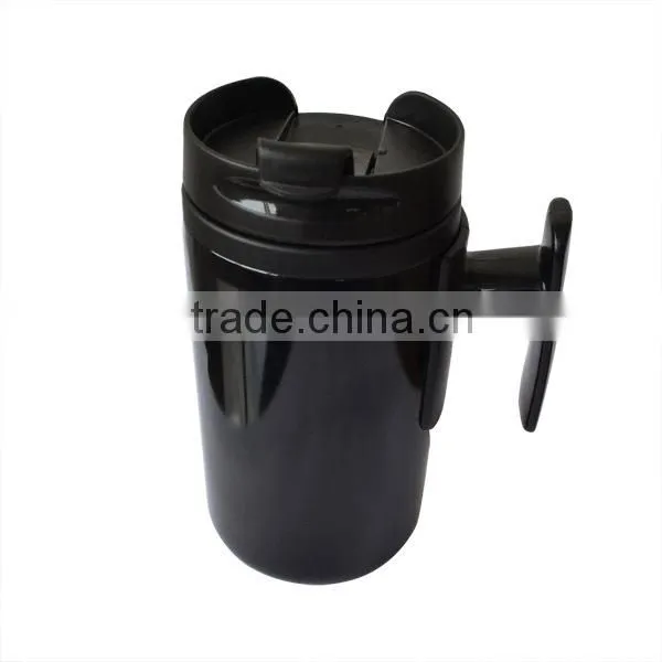 500ml water bottle double wall PP mug with lid