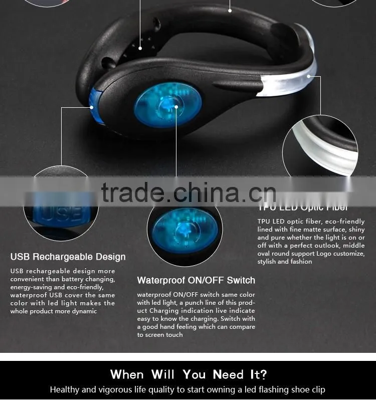 Led shoe clip light led shoe light for shoes