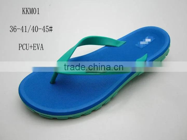 2014 New Designed and Fashion PCU+EVA Men&Women Beach Slippers in Flipflops