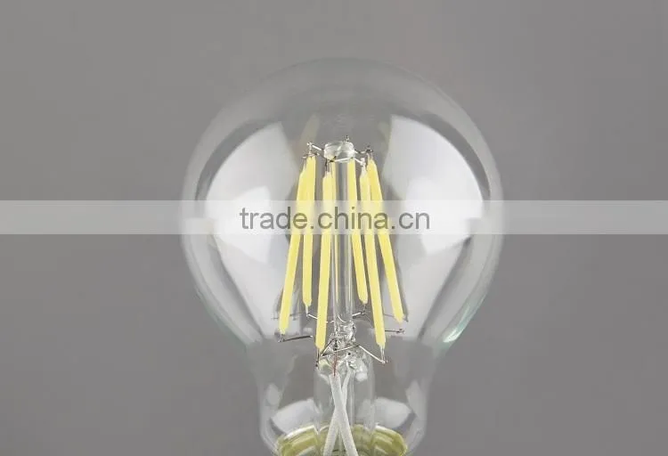 edison led bulb filament 6w CE ROHS A60 china manufacturer