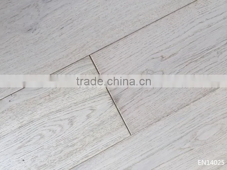 Antique Dark Smoked White Oak Wood Parquet Flooring