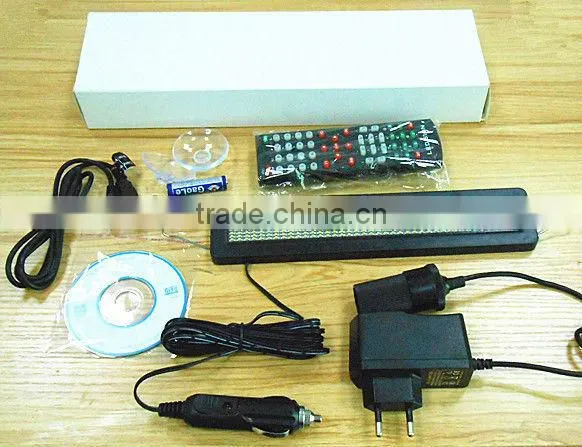 IR remote control & PS software 7X40SMD-R LED sign for car
