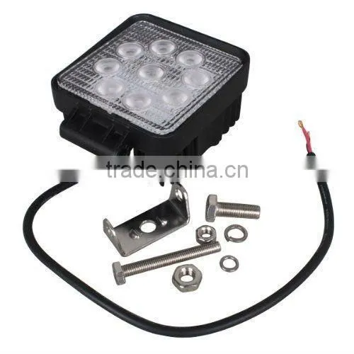 Square Off Road High Power 27W LED Work Light Lamp for ATV Jeep 4x4 Tractor