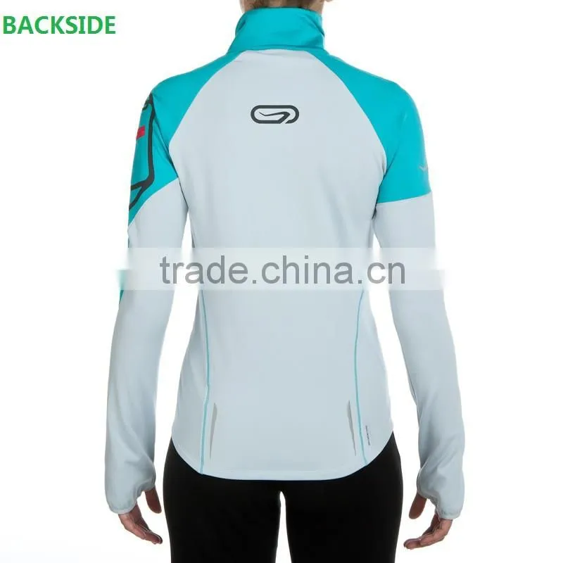 Women's 90% Dri-Fit 10% Spandex Running Jackets with Cell Phone Pocket at Upper Arm, Moisture Wicking Running Wear for Women