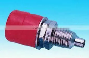 4mm female banana jack connector with red plastic part