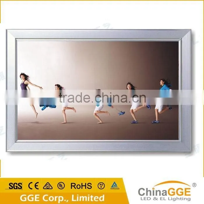 Long using life snap aluminum edge display light box for cabinet restaurant