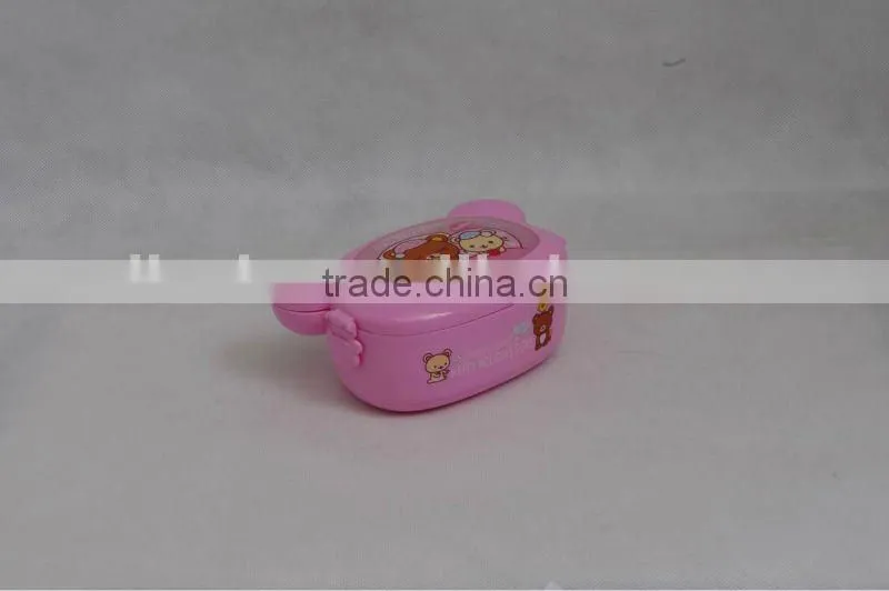 plastic cartoons lunch box (doule layer) new item (bear shaped)
