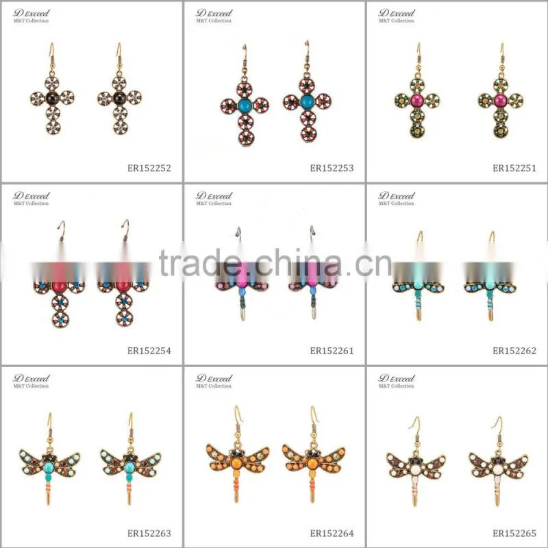 2016 Hot New Designs Ladies/Women's Vintage Jewellery Earrings Bohemian Style Tassels Gold/Silver Plating Drop Earrings