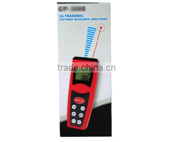 2013 New LCD Ultrasonic distance measurer with Laser Pointer