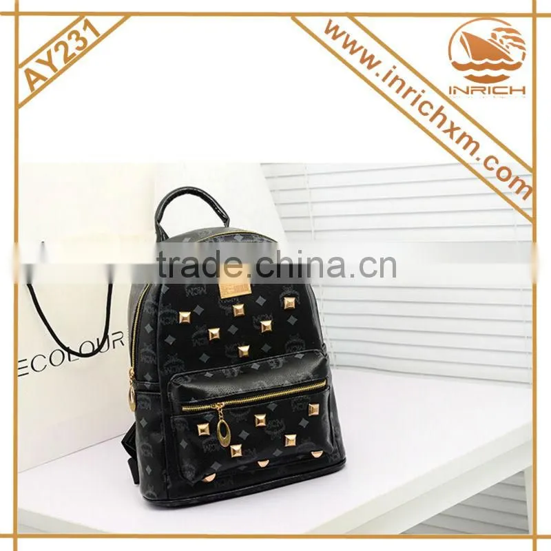 Quality PU High School Student Backpack For Girls