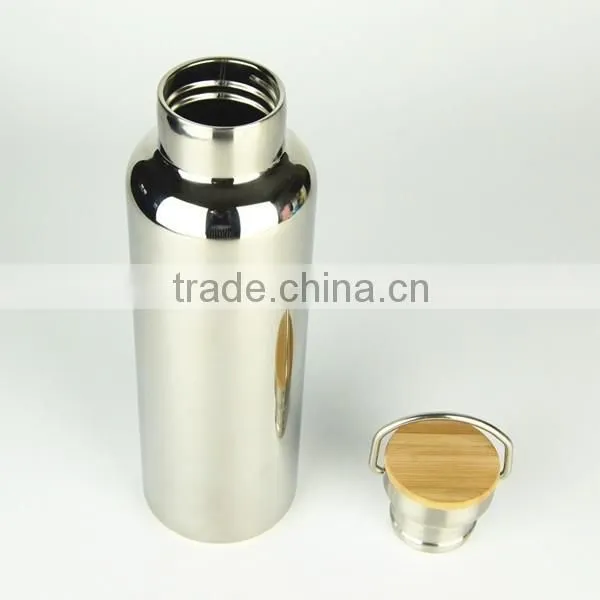 750ml Portable Single Wall Stainless Steel Water Drinking Bottle