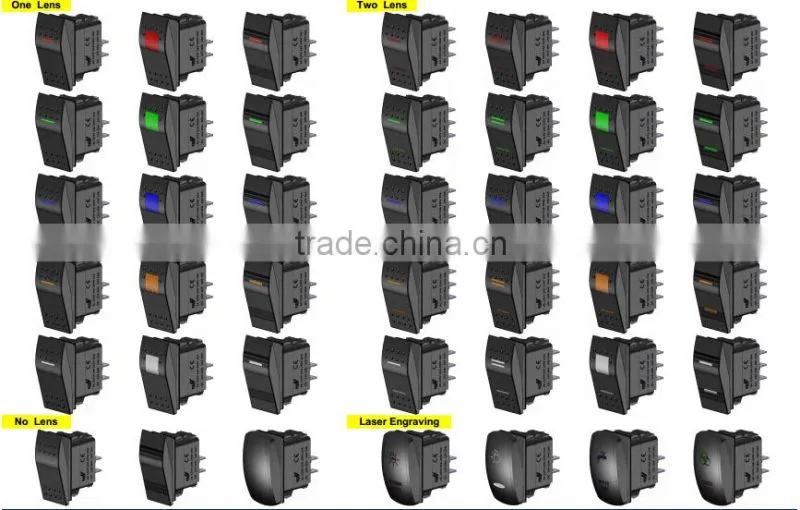 Factory sell rocker switch t85,Laser Etched ON/OFF ARB Carling rocker switch t85