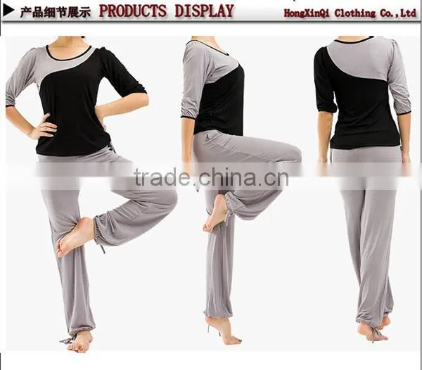 Bamboo Fiber Elegant Ladies Sportwear Fintess Yoga Wear