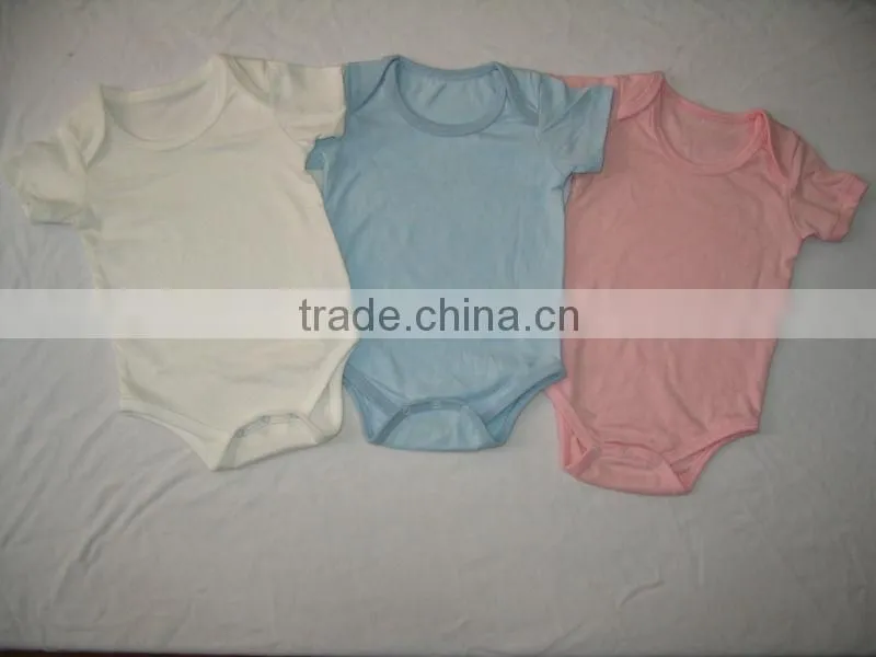 100% Cotton Short Sleeve Blank Baby Rompers Plain Baby Rompers