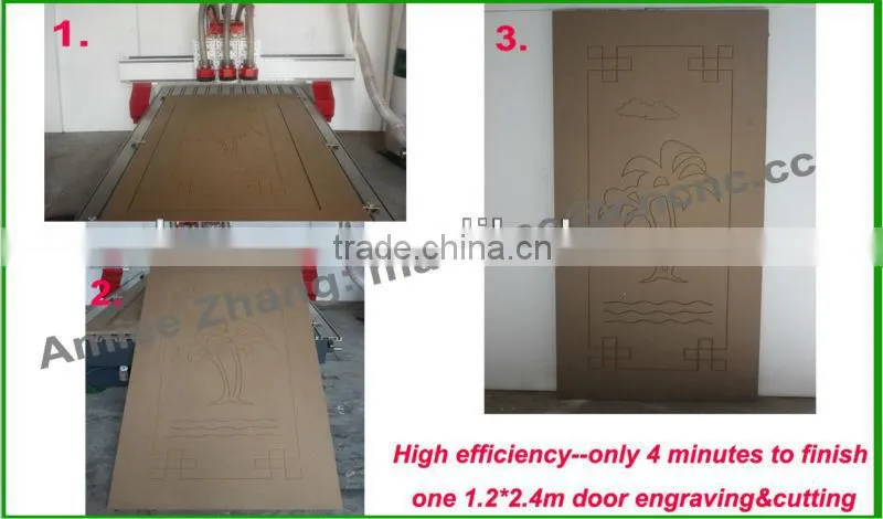 3 Tools 3 Spindles Auto Changer Wood CNC Engraving MacheChanging 3 Spindles With Original NcStudio System Dust Collector ZK-1325