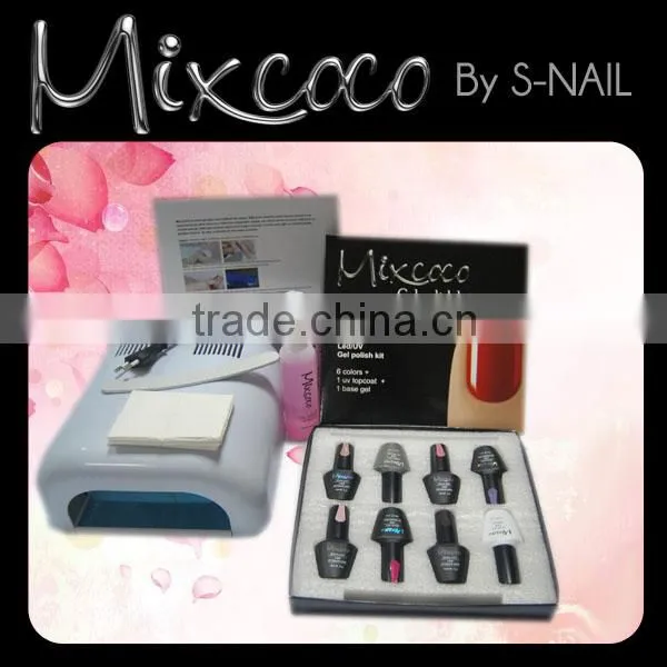 Mixcoco 10 colors Nail gel polish kit ,gel polish with 36W UV lamp,Uv gel nail polish