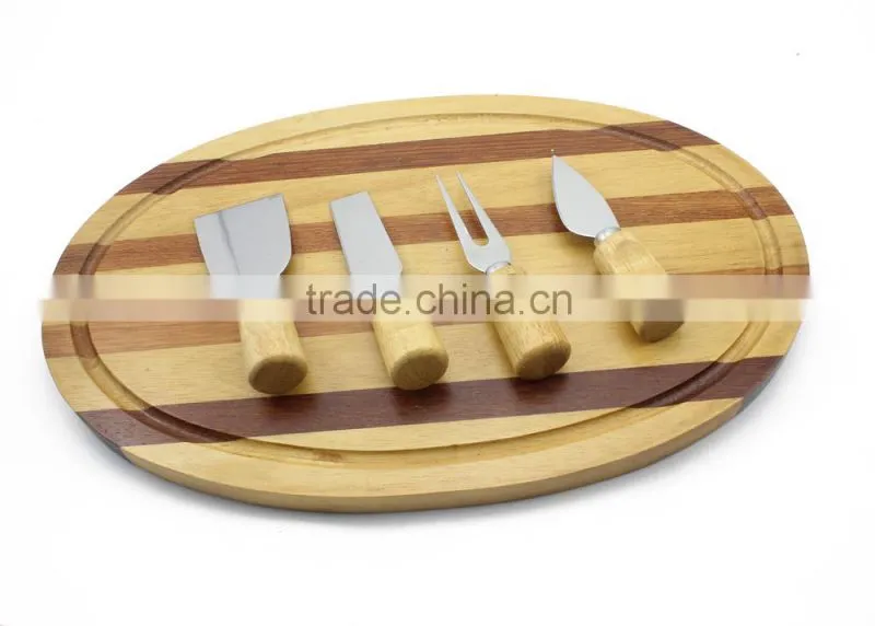 Stainless Steel Cheese Knife set with wood handle