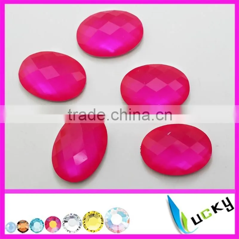 sew on stone resin stone glue on flatback rhinestone oval shape with/without holes