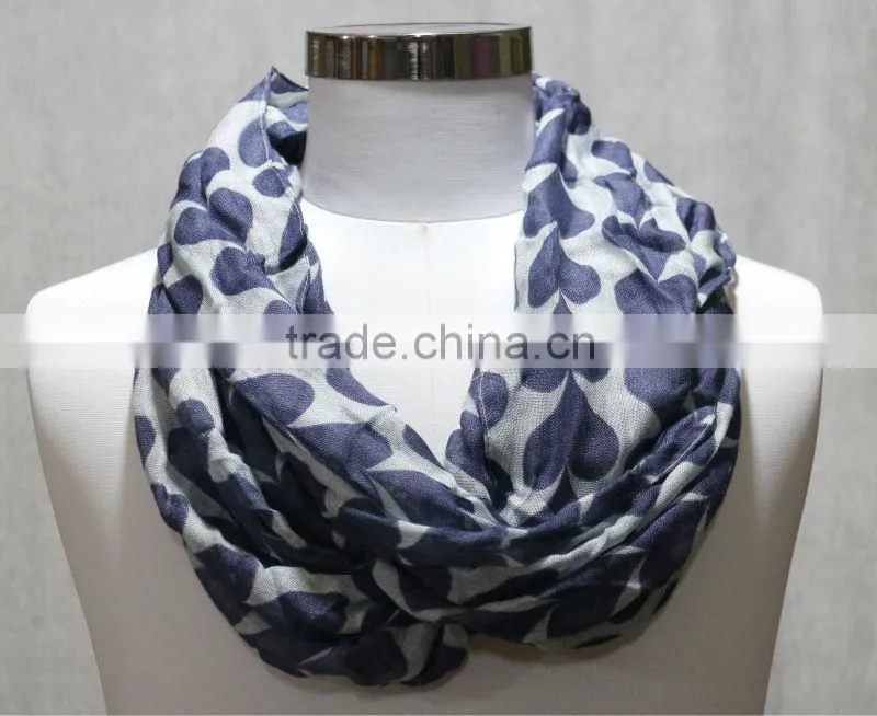 Hear print loop scarves infinity scarves