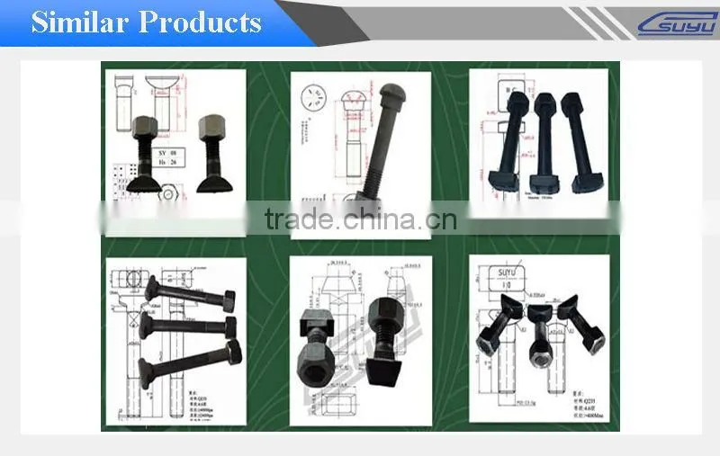 High strength track bolt and nut for excavator
