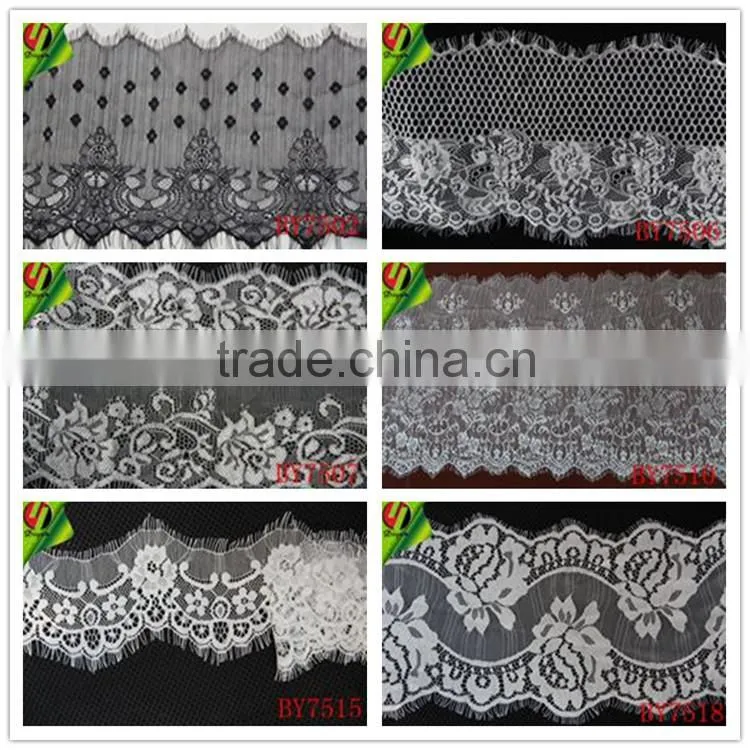 common flower eyelash lace for clothing accessories