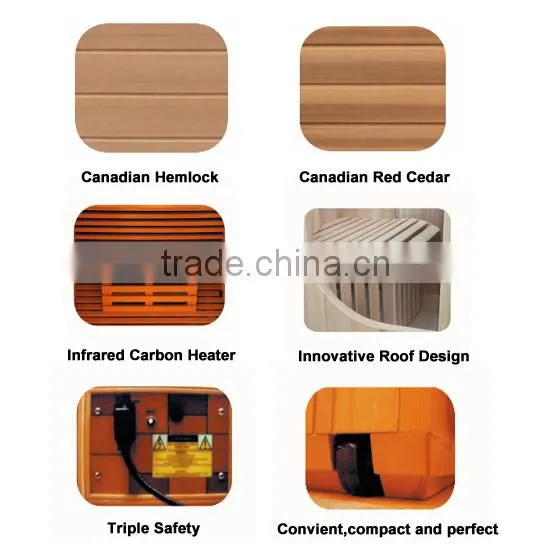 2015 outdoor spa sauna half body far infrared sauna for sale ZL-008(A)