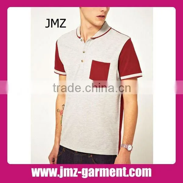 Long sleeve mens stripe polo shirts OEM